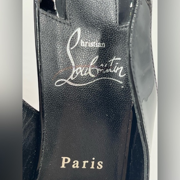 Christian Louboutin Hot Chic 120 Patent Leather Slingback Pumps - Picture 10 of 11